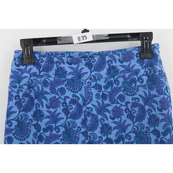 Soft Surroundings 2AC10 Size XS Blue Paisley Print Pull On Pants - Picture 2 of 5